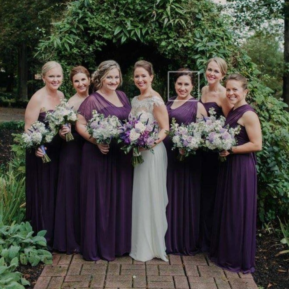 David’s Bridal Convertible Dress Plum Size 0